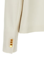 White Virgin Wool Full-Length Jacket