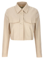 Beige Wool Full-Length Jacket