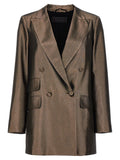 Brown Silk Blazer