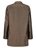 Brown Silk Blazer