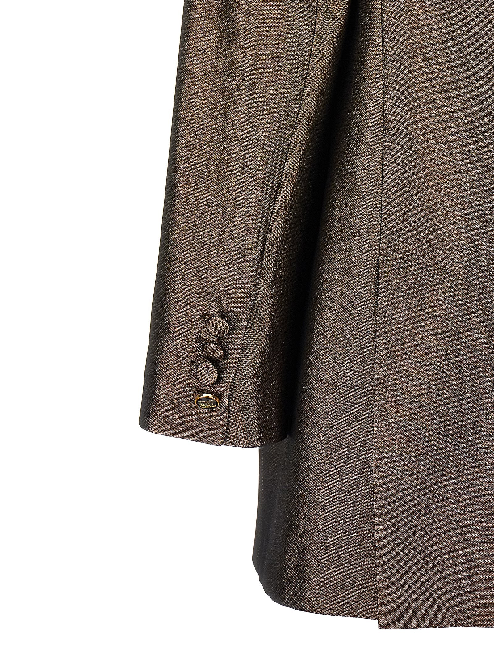 Brown Silk Blazer