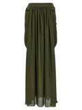 Bicolor Silk Mini Skirt