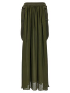 Bicolor Silk Mini Skirt