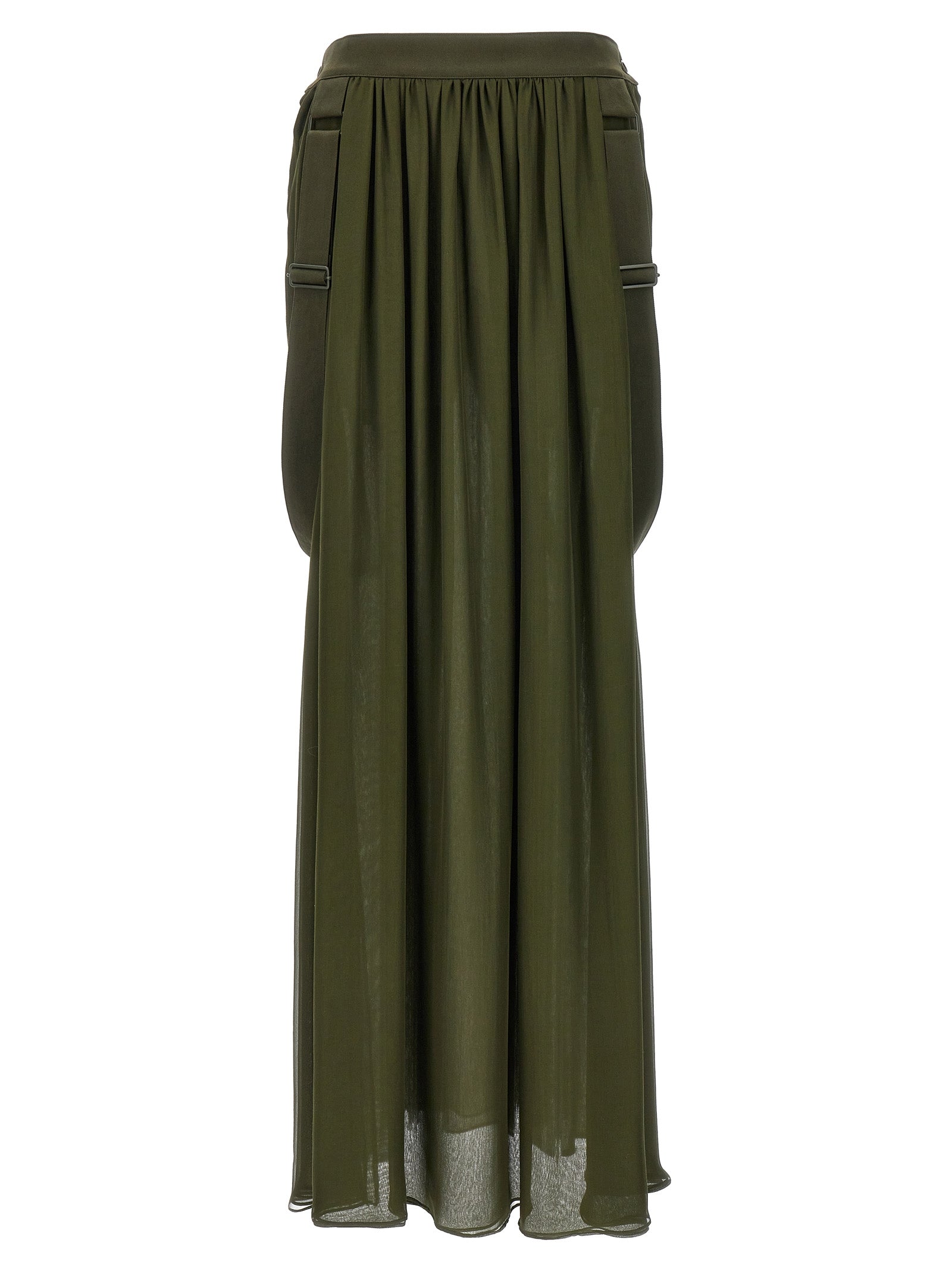 Bicolor Silk Mini Skirt