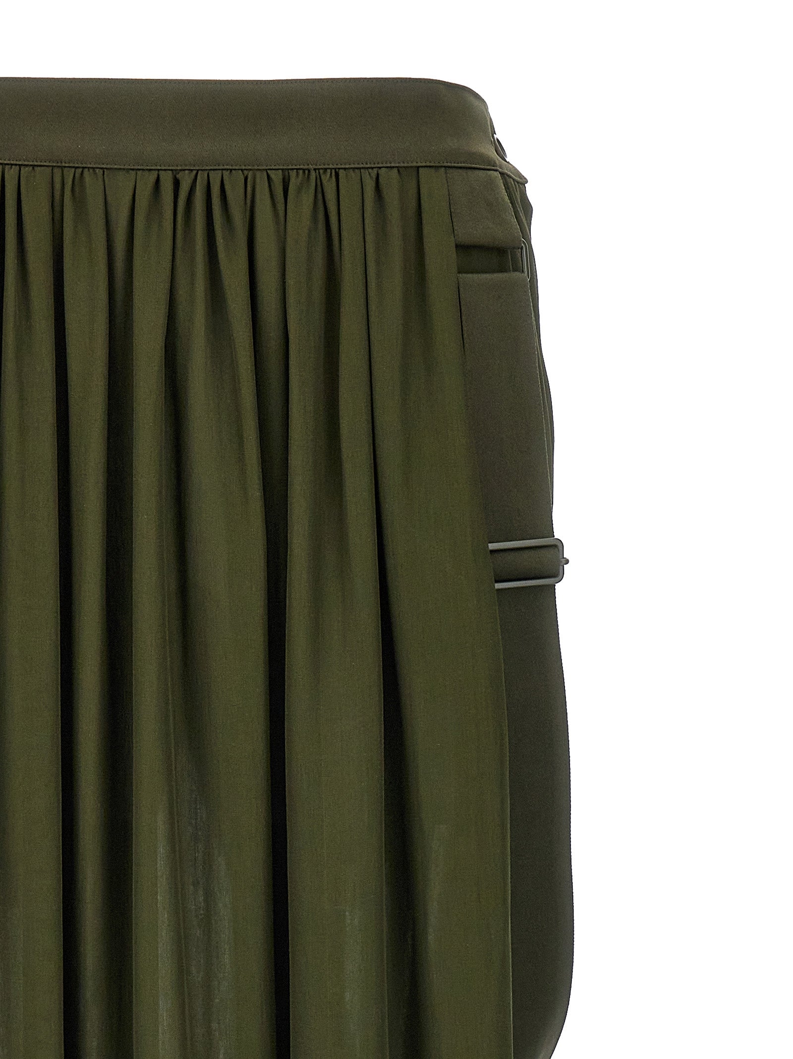 Bicolor Silk Mini Skirt