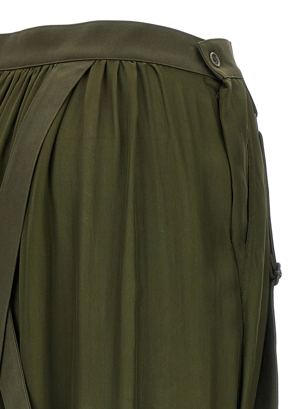 Bicolor Silk Mini Skirt