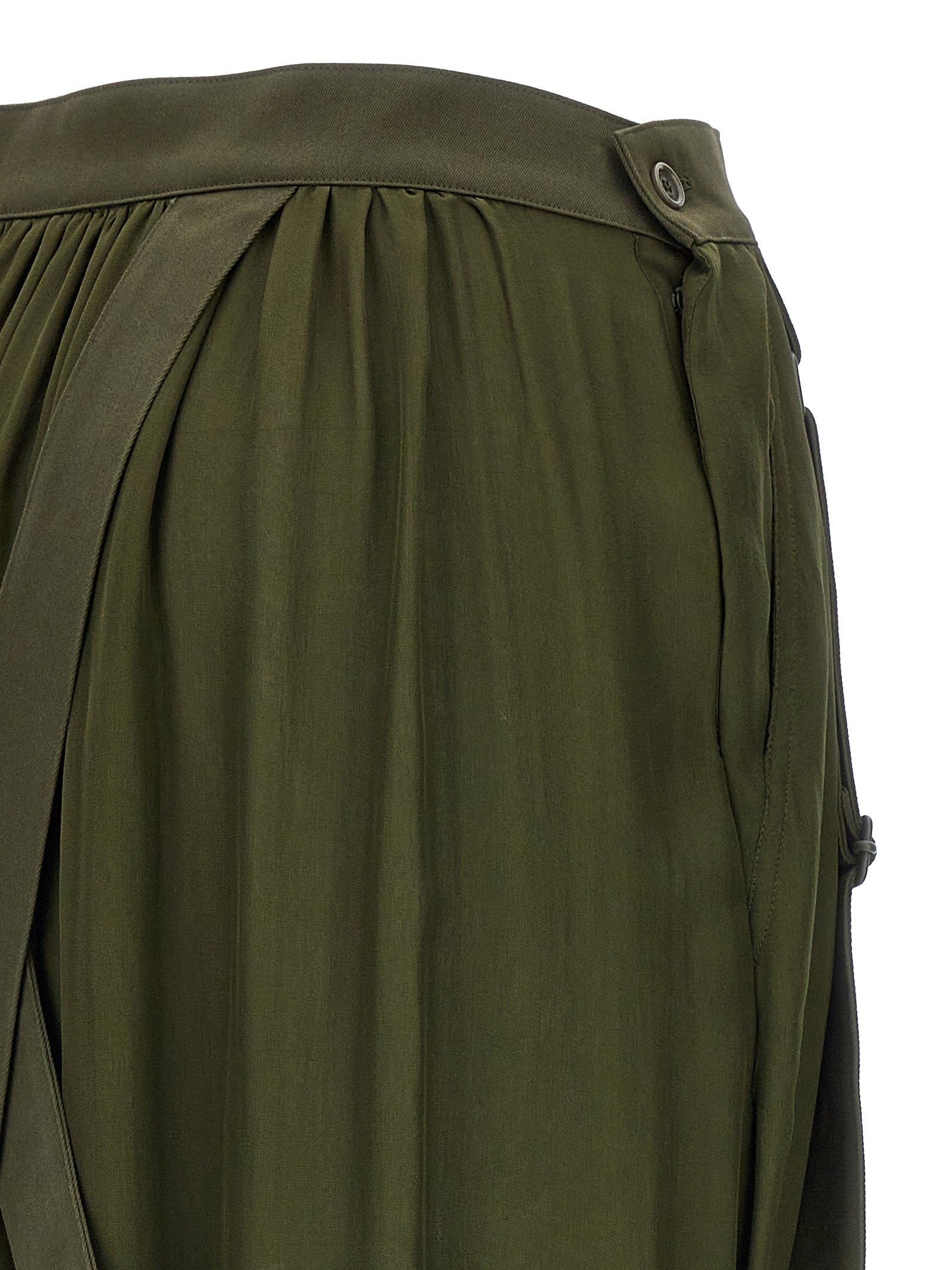 Bicolor Silk Mini Skirt