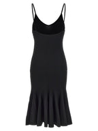 Black Viscose Midi Dress