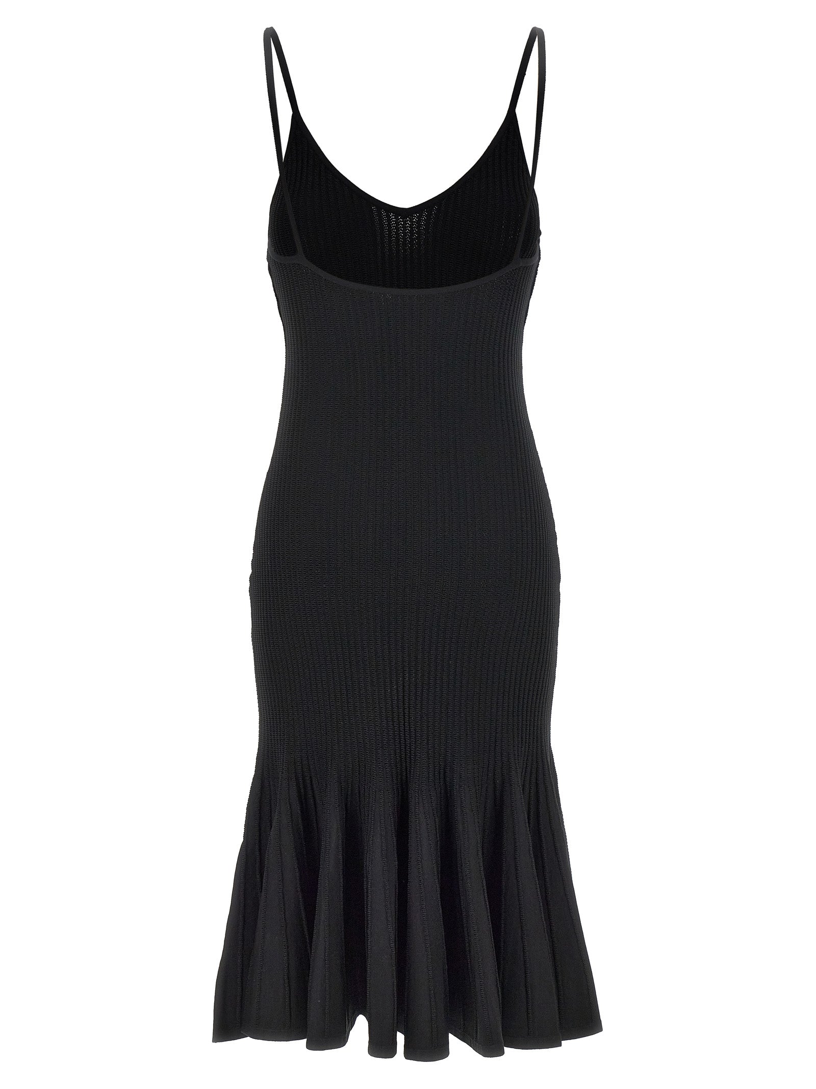 Black Viscose Midi Dress