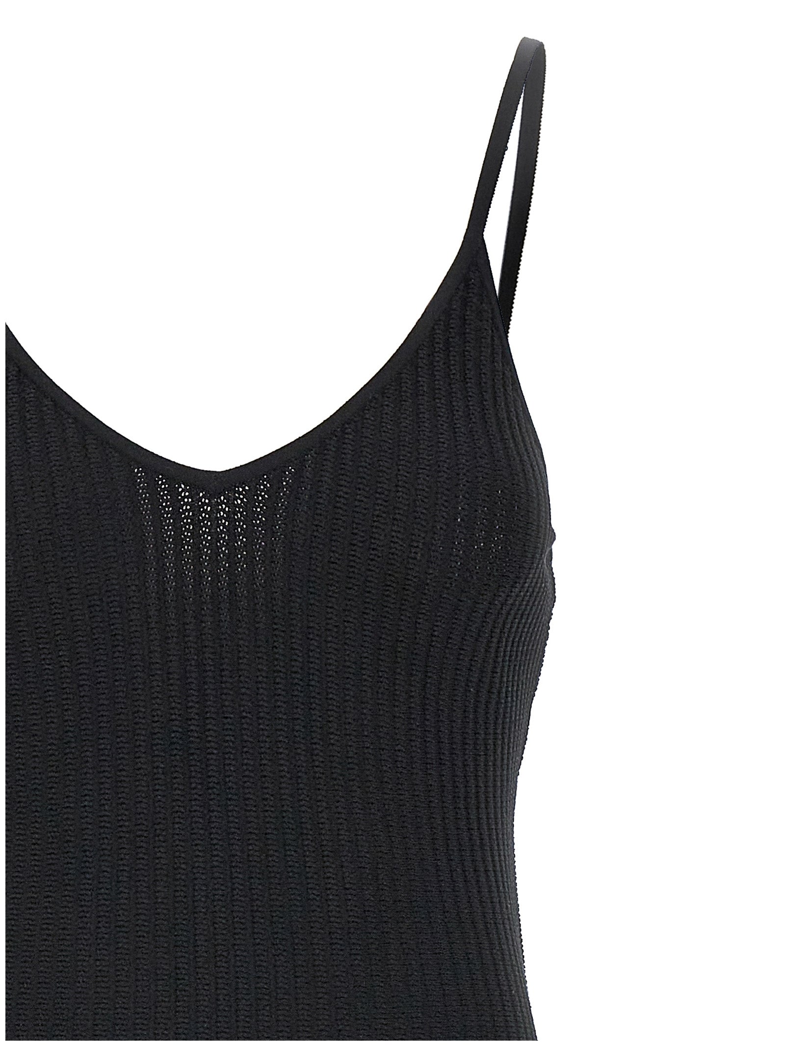 Black Viscose Midi Dress