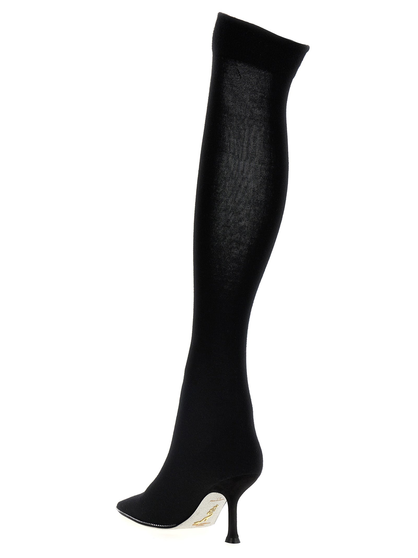 Black Leather Over The Knee
