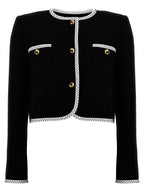 Bicolor Viscose Full-Length Jacket