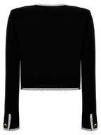 Bicolor Viscose Full-Length Jacket