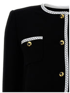 Bicolor Viscose Full-Length Jacket