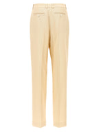 Beige Silk Dress Pants