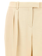 Beige Silk Dress Pants