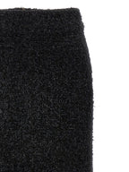 Black Cotton Midi Skirt