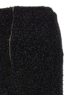 Black Cotton Midi Skirt