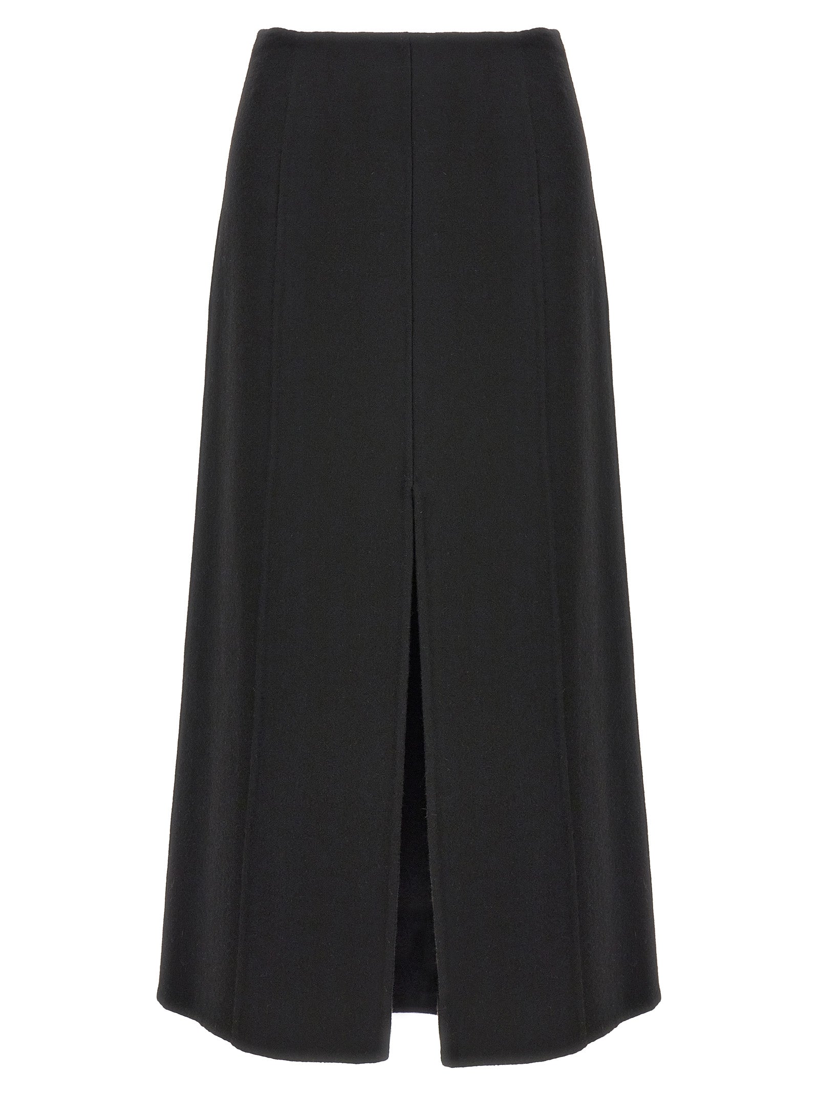 Black Virgin Wool Mini Skirt