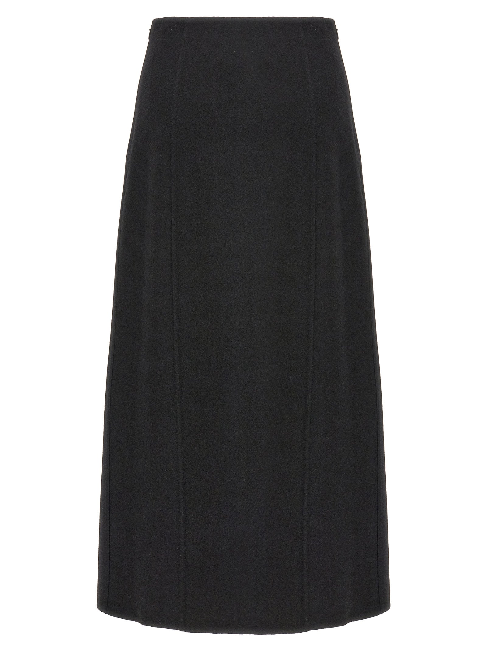 Black Virgin Wool Mini Skirt