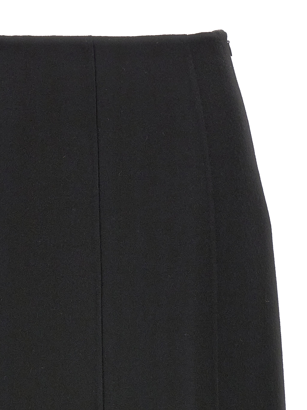 Black Virgin Wool Mini Skirt