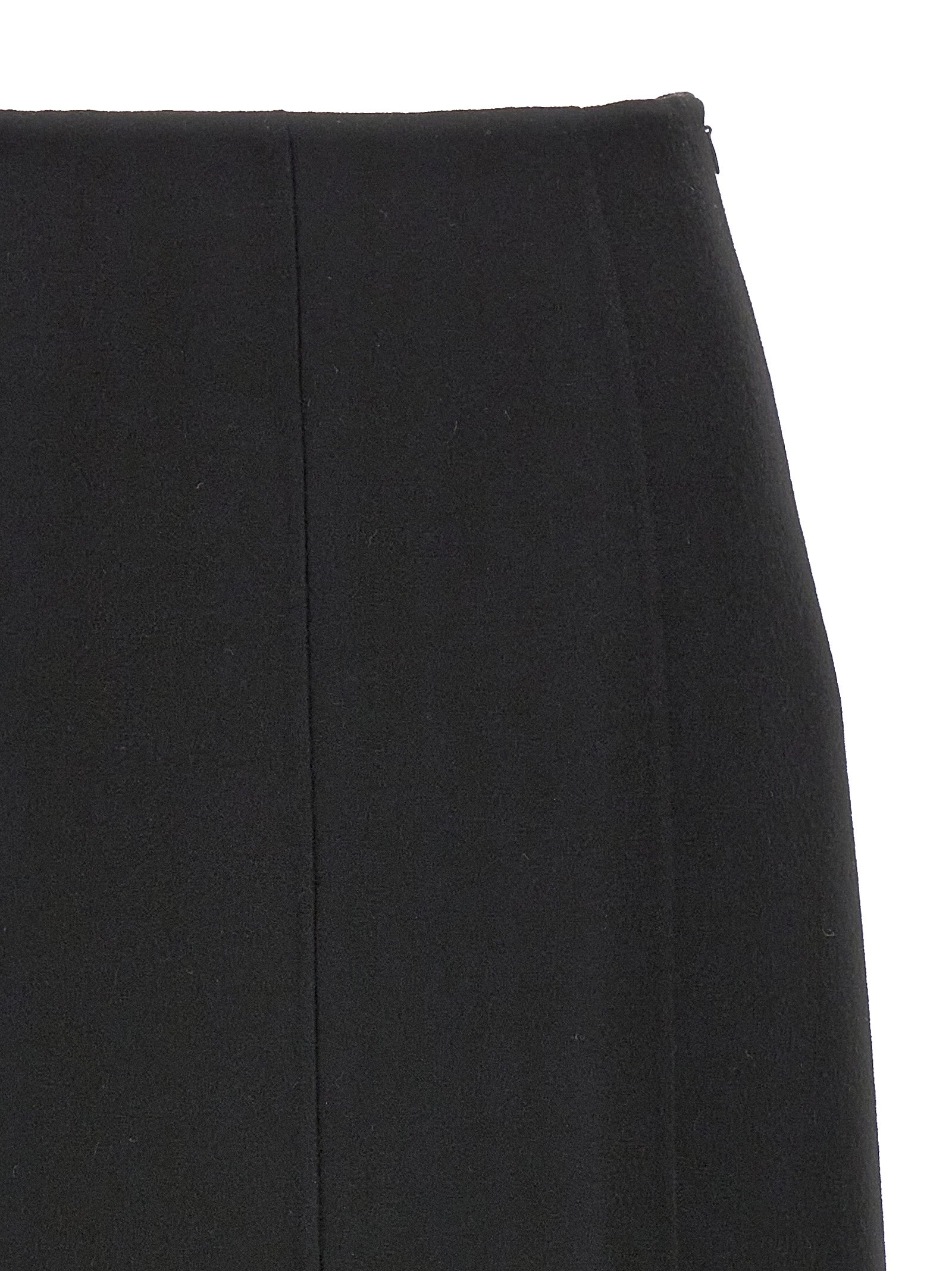Black Virgin Wool Mini Skirt