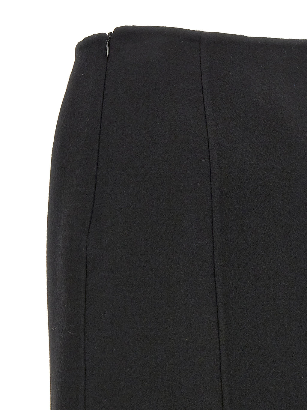 Black Virgin Wool Mini Skirt