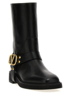 Black Calfskin Ankle Boots