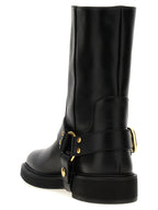 Black Calfskin Ankle Boots