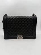 Bicolor Leather Handbag