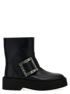 Black Calfskin Ankle Boots