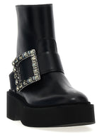 Black Calfskin Ankle Boots