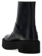 Black Calfskin Ankle Boots