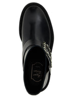 Black Calfskin Ankle Boots
