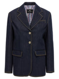 Blue Cotton Blazer