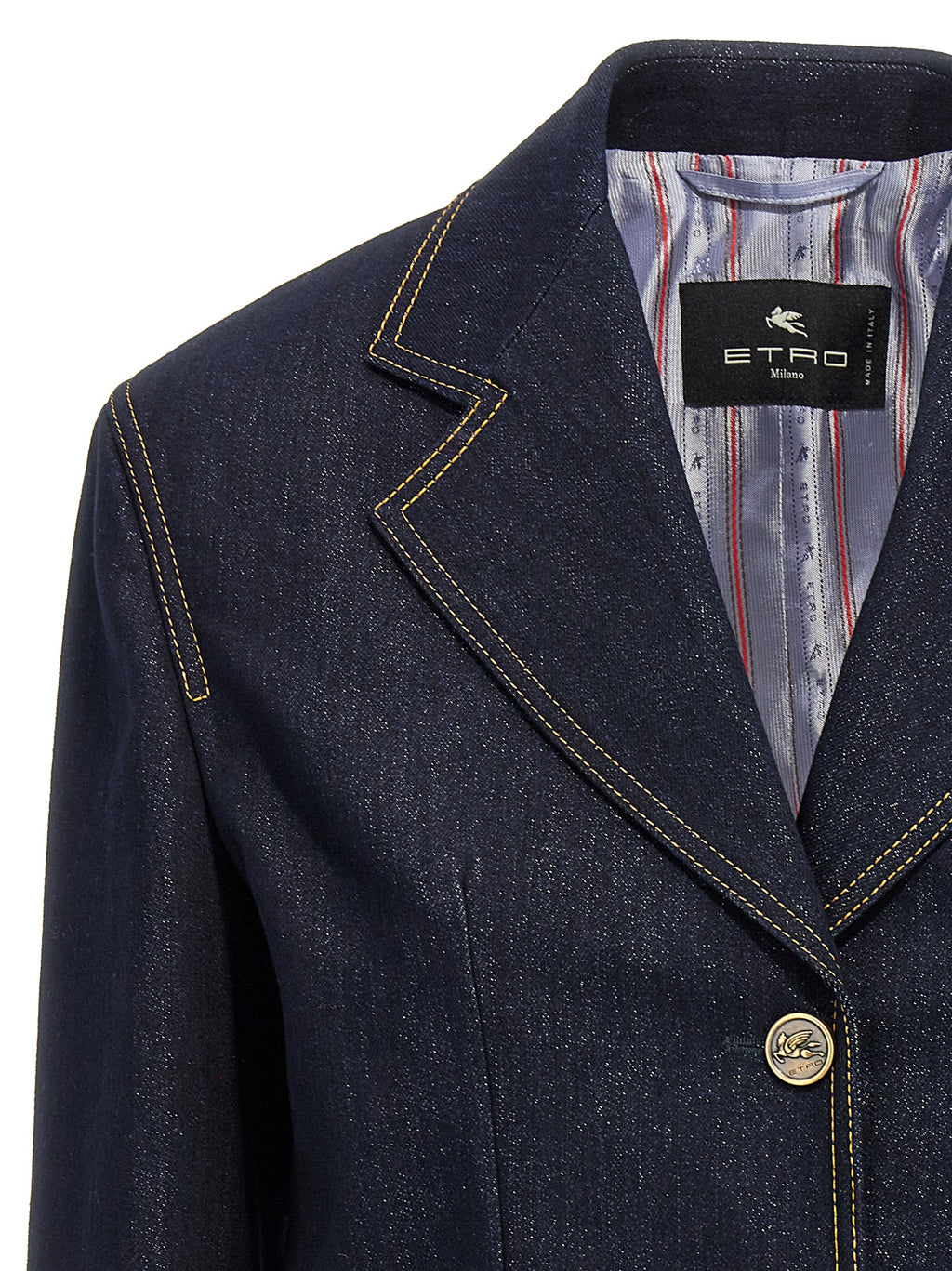 Blue Cotton Blazer