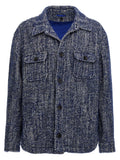 Blue Wool Full-Length Jacket