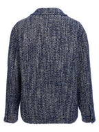 Blue Wool Full-Length Jacket