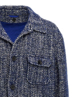 Blue Wool Full-Length Jacket