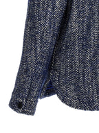 Blue Wool Full-Length Jacket