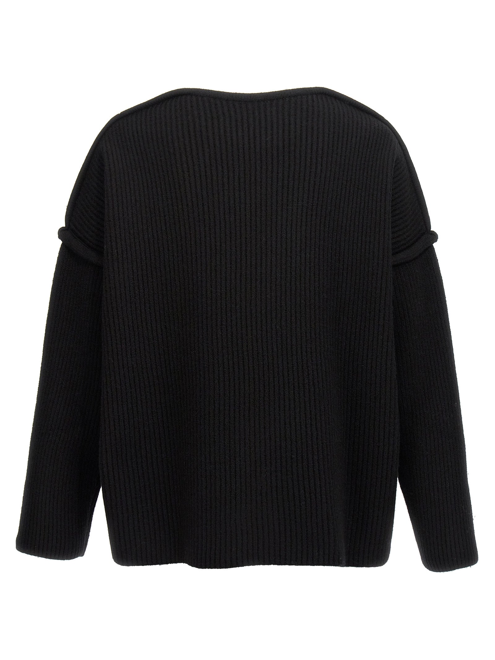 Black Wool Cardigan