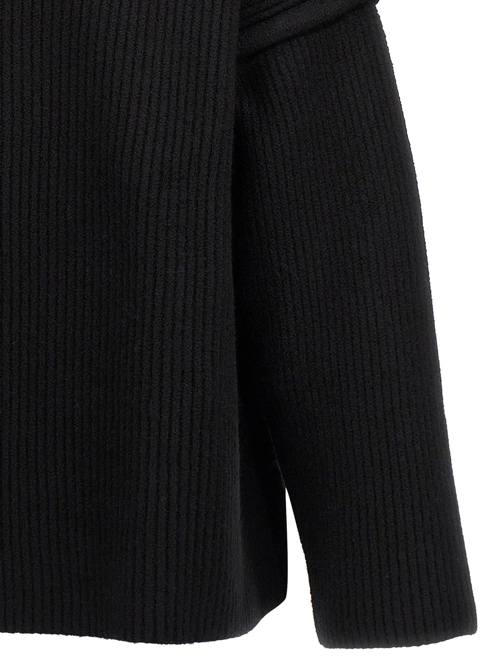 Black Wool Cardigan