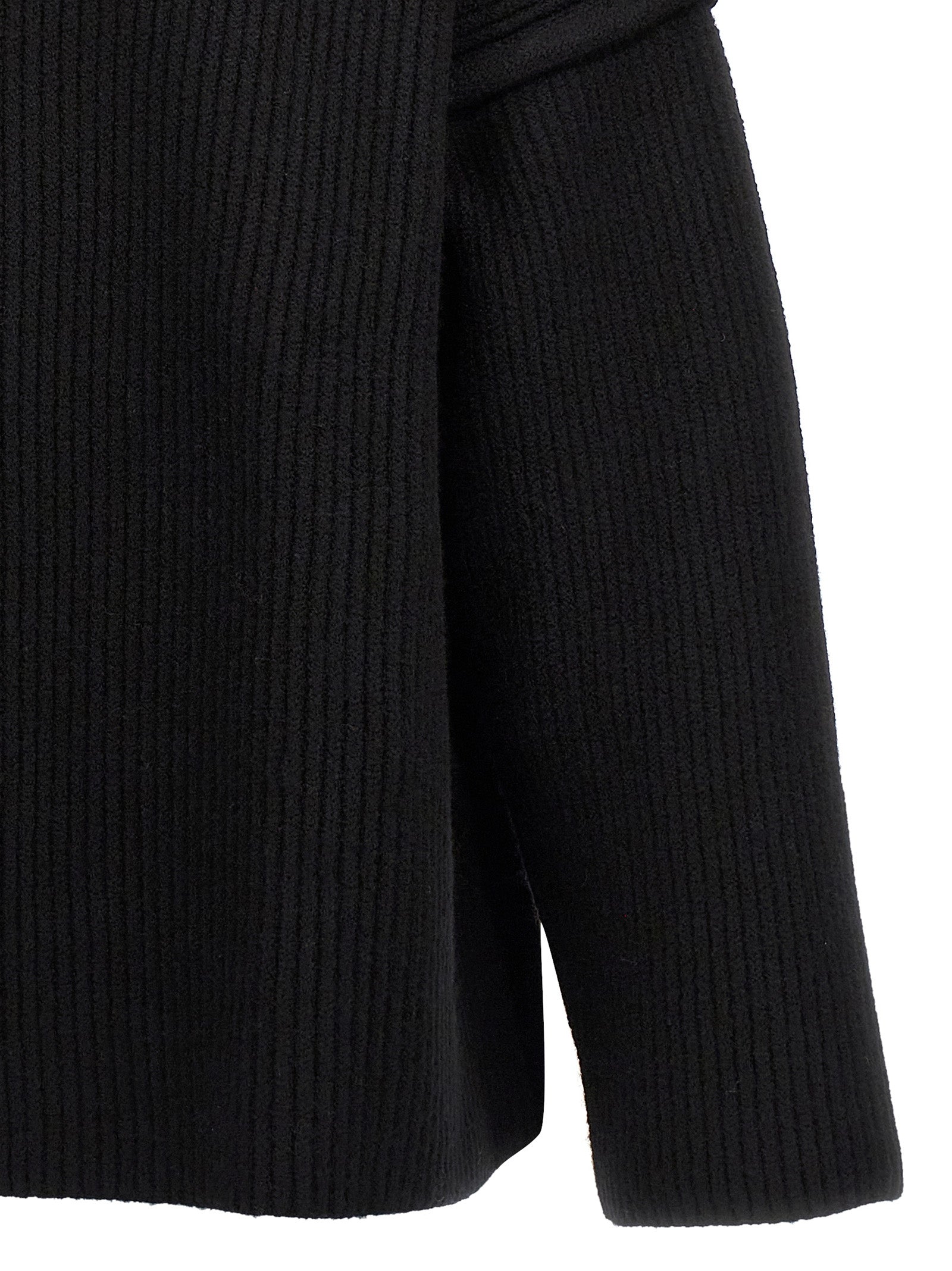 Black Wool Cardigan