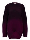 Purple Wool Short Dress