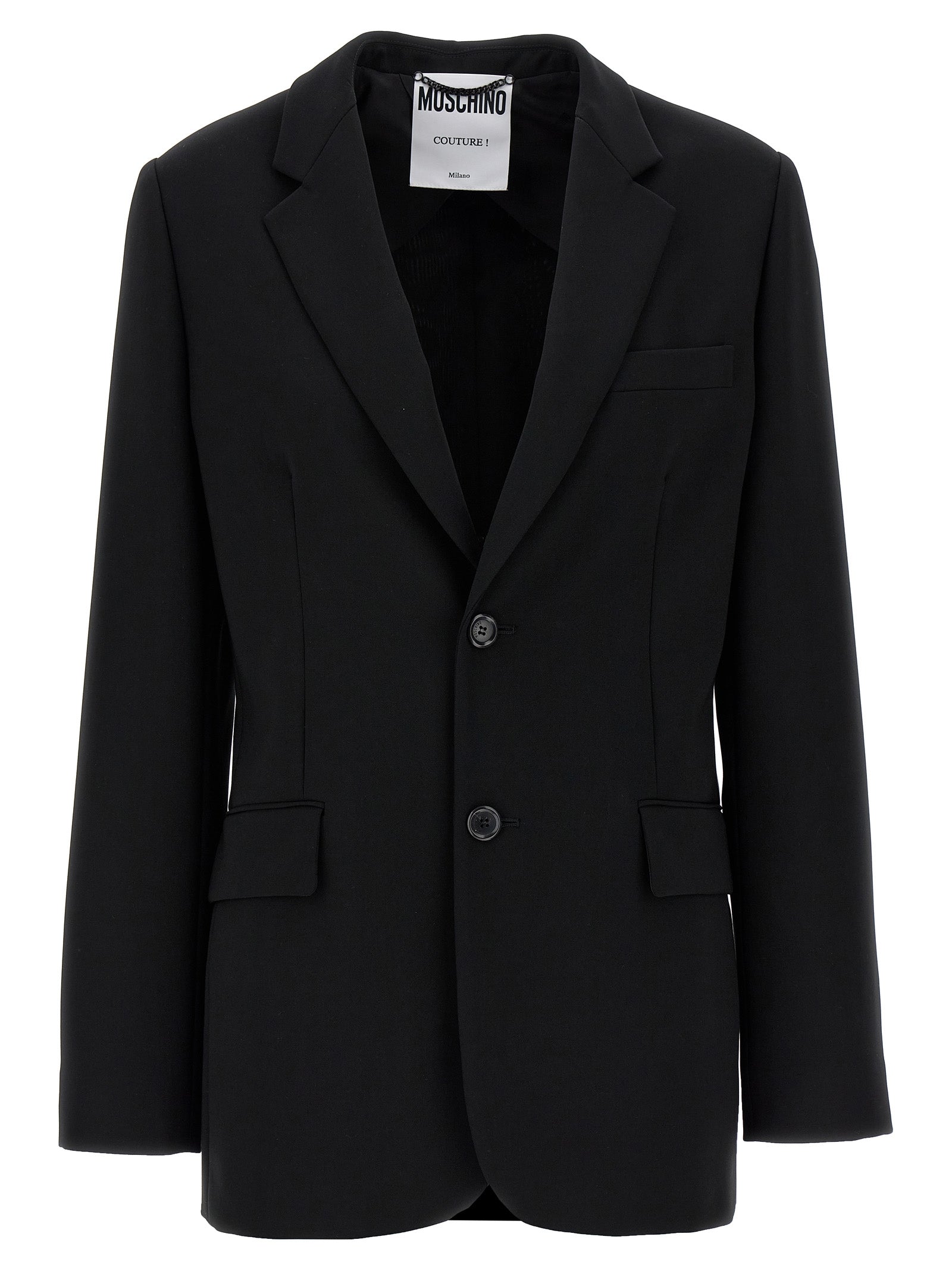 Black Polyester Blazer