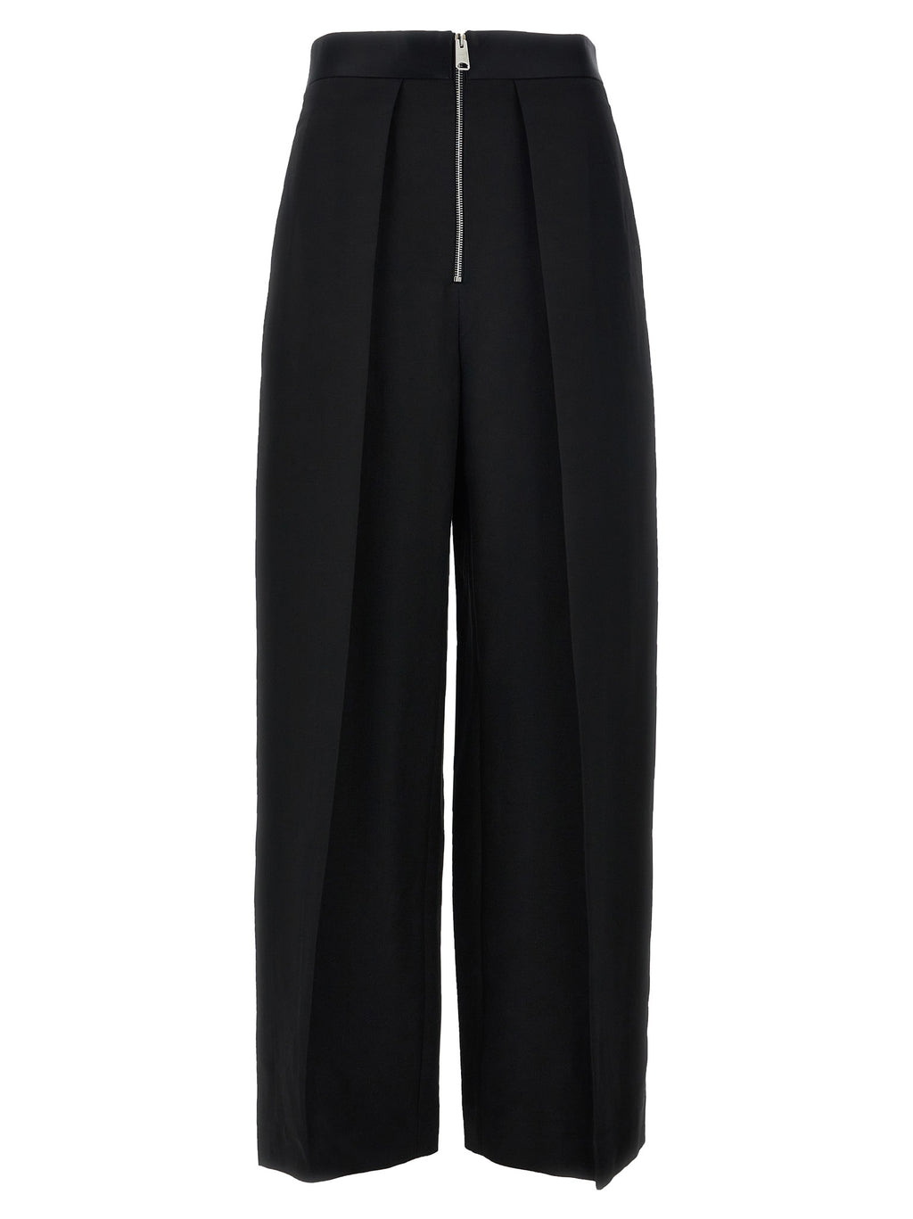 Black Viscose Casual Pants
