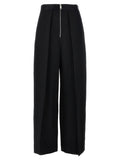 Black Viscose Casual Pants