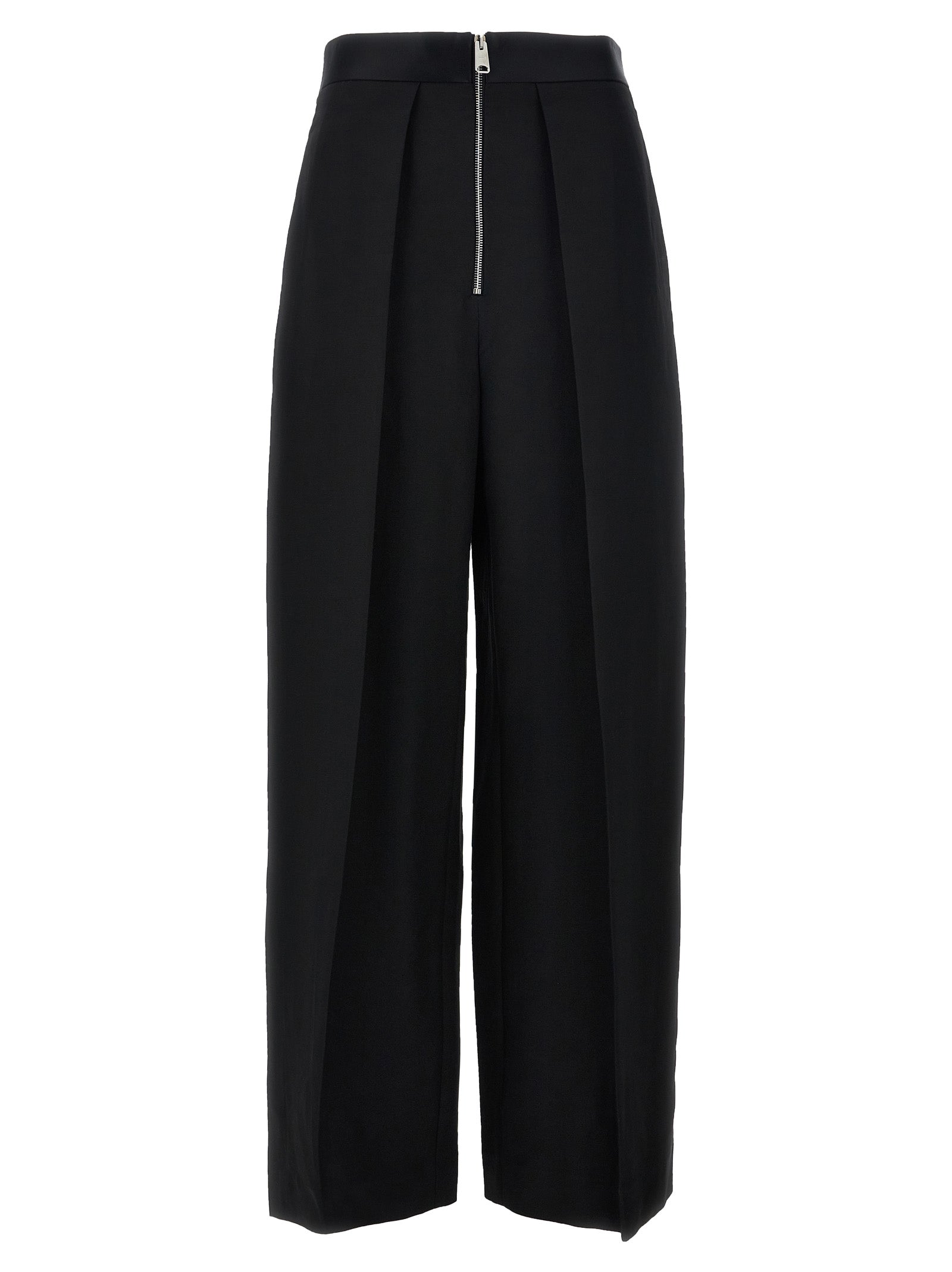Black Viscose Casual Pants