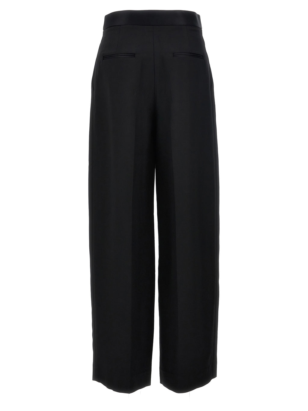 Black Viscose Casual Pants