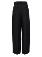 Black Viscose Casual Pants